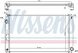 NISSENS Radiator 10371868 Cooling fins material: Aluminium, Core Depth [mm]: 16, Core Length [mm]: 675, Core Width [mm]: 408, Inlet O [mm]: 38, Outlet O [mm]: 38, Radiator type: Brazed cooling fins, Supplementary Article/Info 2: without expansion tank, Supplementary Article/Supplementary Info: without gasket/seal, Water Tank Material (radiator): Plastic 5.