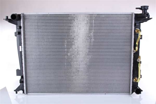 NISSENS Radiator 10371861 Cooling fins material: Aluminium, Core Depth [mm]: 16, Core Length [mm]: 640, Core Width [mm]: 502, Inlet O [mm]: 35, Outlet O [mm]: 35, Radiator type: Brazed cooling fins, Supplementary Article/Info 2: without cap, without expansion tank, Supplementary Article/Supplementary Info: with oil cooler, without gasket/seal, Water Tank Material (radiator): Plastic 1.