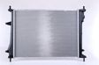 NISSENS Radiator 10371876 Cooling fins material: Aluminium, Core Depth [mm]: 26, Core Length [mm]: 530, Core Width [mm]: 398, Inlet O [mm]: 35, Outlet O [mm]: 35, Radiator type: Brazed cooling fins, Supplementary Article/Info 2: without cap, without expansion tank, Supplementary Article/Supplementary Info: with gaskets/seals, Water Tank Material (radiator): Plastic 2.