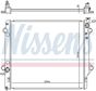 NISSENS Radiator 10371899 Cooling fins material: Aluminium, Core Depth [mm]: 26, Core Length [mm]: 650, Core Width [mm]: 598, Inlet O [mm]: 34, Outlet O [mm]: 34, Radiator type: Brazed cooling fins, Supplementary Article/Info 2: without expansion tank, Supplementary Article/Supplementary Info: without gasket/seal, Water Tank Material (radiator): Plastic 5.