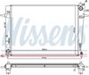 NISSENS Radiator 10371920 Cooling fins material: Aluminium, Core Depth [mm]: 16, Core Length [mm]: 640, Core Width [mm]: 448, Inlet O [mm]: 35, Outlet O [mm]: 35, Radiator type: Brazed cooling fins, Supplementary Article/Info 2: without expansion tank, Supplementary Article/Supplementary Info: without gasket/seal, Water Tank Material (radiator): Plastic 6.
