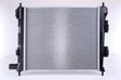 NISSENS Radiator 10371915 Cooling fins material: Aluminium, Core Depth [mm]: 16, Core Length [mm]: 420, Core Width [mm]: 362, Inlet O [mm]: 33, Outlet O [mm]: 33, Radiator type: Brazed cooling fins, Supplementary Article/Info 2: without expansion tank, Supplementary Article/Supplementary Info: without gasket/seal, Water Tank Material (radiator): Plastic 2.