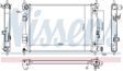 NISSENS Radiator 10371923 Cooling fins material: Aluminium, Core Depth [mm]: 26, Core Length [mm]: 500, Core Width [mm]: 376, Inlet O [mm]: 35, Outlet O [mm]: 33, Radiator type: Brazed cooling fins, Supplementary Article/Info 2: without expansion tank, Supplementary Article/Supplementary Info: with oil cooler, without gasket/seal, Water Tank Material (radiator): Plastic 5.