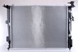 NISSENS Radiator 10371924 Cooling fins material: Aluminium, Core Depth [mm]: 16, Core Length [mm]: 635, Core Width [mm]: 480, Radiator type: Brazed cooling fins, Supplementary Article/Supplementary Info: with oil cooler, Water Tank Material (radiator): Plastic 1.