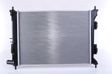 NISSENS Radiator 10371922 Cooling fins material: Aluminium, Core Depth [mm]: 16, Core Length [mm]: 500, Core Width [mm]: 376, Inlet O [mm]: 35, Outlet O [mm]: 33, Radiator type: Brazed cooling fins, Supplementary Article/Info 2: without expansion tank, Supplementary Article/Supplementary Info: without gasket/seal, Water Tank Material (radiator): Plastic 3.