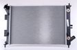 NISSENS Radiator 10371917 Cooling fins material: Aluminium, Core Depth [mm]: 16, Core Length [mm]: 550, Core Width [mm]: 397, Inlet O [mm]: 35, Outlet O [mm]: 33, Radiator type: Brazed cooling fins, Supplementary Article/Info 2: without expansion tank, Supplementary Article/Supplementary Info: with oil cooler, without gasket/seal, Water Tank Material (radiator): Plastic 2.