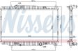 NISSENS Radiator 10371928 Cooling fins material: Aluminium, Core Depth [mm]: 26, Core Length [mm]: 355, Core Width [mm]: 629, Inlet O [mm]: 28, Outlet O [mm]: 28, Radiator type: Brazed cooling fins, Supplementary Article/Info 2: without cap, without expansion tank, Supplementary Article/Supplementary Info: with gaskets/seals, Water Tank Material (radiator): Plastic Technical Information: Radiator with 5mm system-Advanced technology with higher power effect 5.