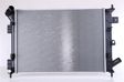 NISSENS Radiator 10371903 Cooling fins material: Aluminium, Core Depth [mm]: 28, Core Length [mm]: 553, Core Width [mm]: 400, Inlet O [mm]: 33, Outlet O [mm]: 33, Radiator type: Brazed cooling fins, Water Tank Material (radiator): Plastic 1.