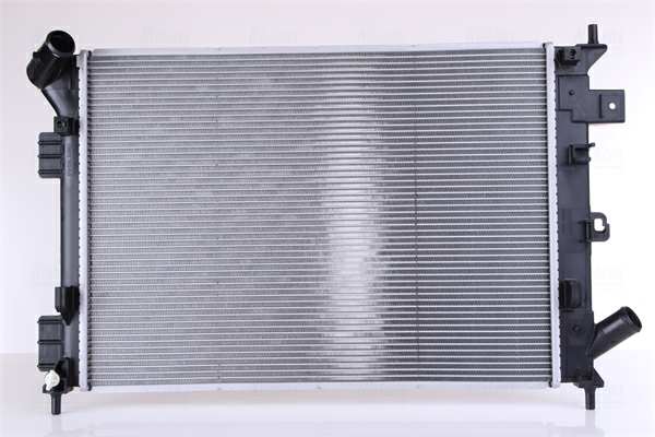 NISSENS Radiator 10371903 Cooling fins material: Aluminium, Core Depth [mm]: 28, Core Length [mm]: 553, Core Width [mm]: 400, Inlet O [mm]: 33, Outlet O [mm]: 33, Radiator type: Brazed cooling fins, Water Tank Material (radiator): Plastic 1.
