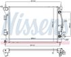 NISSENS Radiator 10371918 Cooling fins material: Aluminium, Core Depth [mm]: 16, Core Length [mm]: 550, Core Width [mm]: 400, Radiator type: Brazed cooling fins, Water Tank Material (radiator): Plastic 5.