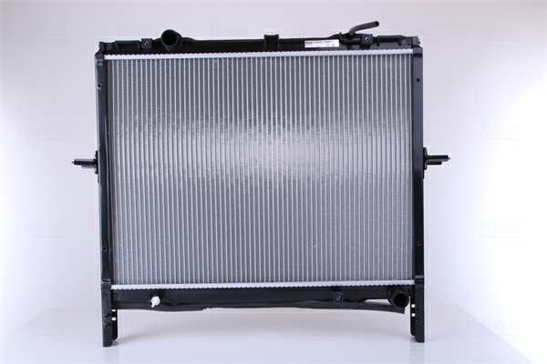 NISSENS Radiator 10371911 Cooling fins material: Aluminium, Core Depth [mm]: 26, Core Length [mm]: 470, Core Width [mm]: 648, Inlet O [mm]: 35, Outlet O [mm]: 35, Radiator type: Brazed cooling fins, Supplementary Article/Info 2: without expansion tank, Supplementary Article/Supplementary Info: without gasket/seal, Water Tank Material (radiator): Plastic 1.