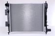 NISSENS Radiator 10371915 Cooling fins material: Aluminium, Core Depth [mm]: 16, Core Length [mm]: 420, Core Width [mm]: 362, Inlet O [mm]: 33, Outlet O [mm]: 33, Radiator type: Brazed cooling fins, Supplementary Article/Info 2: without expansion tank, Supplementary Article/Supplementary Info: without gasket/seal, Water Tank Material (radiator): Plastic 1.