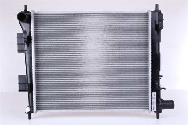 NISSENS Radiator 10371915 Cooling fins material: Aluminium, Core Depth [mm]: 16, Core Length [mm]: 420, Core Width [mm]: 362, Inlet O [mm]: 33, Outlet O [mm]: 33, Radiator type: Brazed cooling fins, Supplementary Article/Info 2: without expansion tank, Supplementary Article/Supplementary Info: without gasket/seal, Water Tank Material (radiator): Plastic 1.