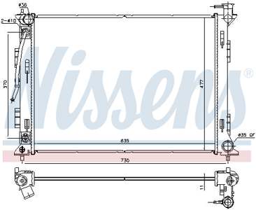 NISSENS Radiator - COOLING - WATER COOLER (PC) - 675049