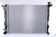 NISSENS Radiator 10400146 Cooling fins material: Aluminium, Core Depth [mm]: 16, Core Length [mm]: 635, Core Width [mm]: 468, Inlet O [mm]: 35, Outlet O [mm]: 35, Radiator type: Brazed cooling fins, Supplementary Article/Info 2: without expansion tank, Supplementary Article/Supplementary Info: with oil cooler, without gasket/seal, Water Tank Material (radiator): Plastic 2.