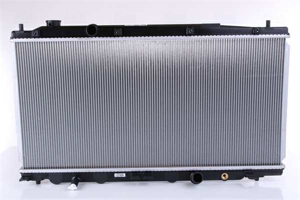 NISSENS Radiator 10400173 Core Length [mm]: 350, Core Width [mm]: 718, Core Depth [mm]: 16, Cooling fins material: Aluminium, Water Tank Material (radiator): Plastic, Radiator type: Brazed cooling fins Technical Information: Radiator with 5mm system-Advanced technology with higher power effect 1.
