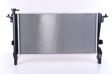 NISSENS Radiator 10400159 Cooling fins material: Aluminium, Core Depth [mm]: 26, Core Length [mm]: 639, Core Width [mm]: 338, Radiator type: Brazed cooling fins, Supplementary Article/Supplementary Info: with oil cooler, Water Tank Material (radiator): Plastic 2.