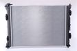 NISSENS Radiator 10400155 Cooling fins material: Aluminium, Core Depth [mm]: 16, Core Length [mm]: 635, Core Width [mm]: 467, Inlet O [mm]: 35, Outlet O [mm]: 35, Radiator type: Brazed cooling fins, Supplementary Article/Info 2: without expansion tank, Supplementary Article/Supplementary Info: with oil cooler, without gasket/seal, Water Tank Material (radiator): Plastic 2.