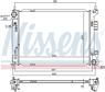 NISSENS Radiator 10400162 Cooling fins material: Aluminium, Core Depth [mm]: 16, Core Length [mm]: 500, Core Width [mm]: 374, Inlet O [mm]: 35, Outlet O [mm]: 35, Radiator type: Brazed cooling fins, Supplementary Article/Info 2: without cap, without expansion tank, Supplementary Article/Supplementary Info: with oil cooler, with gaskets/seals, Water Tank Material (radiator): Plastic Technical Information: Radiator with 5mm system-Advanced technology with higher power effect 7.