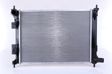 NISSENS Radiator 10400131 Cooling fins material: Aluminium, Core Depth [mm]: 16, Core Length [mm]: 500, Core Width [mm]: 369, Inlet O [mm]: 35, Outlet O [mm]: 33, Radiator type: Brazed cooling fins, Supplementary Article/Info 2: without expansion tank, Supplementary Article/Supplementary Info: with gaskets/seals, Water Tank Material (radiator): Plastic Technical Information: Radiator with 5mm system-Advanced technology with higher power effect 2.