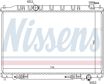 NISSENS Radiator 10400199 Cooling fins material: Aluminium, Core Depth [mm]: 16, Core Length [mm]: 450, Core Width [mm]: 729, Inlet O [mm]: 35,5, Outlet O [mm]: 35,5, Radiator type: Brazed cooling fins, Supplementary Article/Info 2: without expansion tank, Supplementary Article/Supplementary Info: without gasket/seal, Water Tank Material (radiator): Plastic 5.
