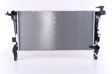 NISSENS Radiator 10400159 Cooling fins material: Aluminium, Core Depth [mm]: 26, Core Length [mm]: 639, Core Width [mm]: 338, Radiator type: Brazed cooling fins, Supplementary Article/Supplementary Info: with oil cooler, Water Tank Material (radiator): Plastic 1.