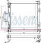 NISSENS Radiator 10400158 Cooling fins material: Aluminium, Core Depth [mm]: 26, Core Length [mm]: 480, Core Width [mm]: 465, Inlet O [mm]: 36, Outlet O [mm]: 35, Radiator type: Brazed cooling fins, Water Tank Material (radiator): Plastic 5.
