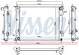 NISSENS Radiator 10400134 Cooling fins material: Aluminium, Core Depth [mm]: 26, Core Length [mm]: 480, Core Width [mm]: 398, Inlet O [mm]: 33, Outlet O [mm]: 33, Radiator type: Brazed cooling fins, Supplementary Article/Info 2: without expansion tank, Supplementary Article/Supplementary Info: with gaskets/seals, Water Tank Material (radiator): Plastic 6.