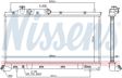 NISSENS Radiator 10400165 Cooling fins material: Aluminium, Core Depth [mm]: 25, Core Length [mm]: 342, Core Width [mm]: 686, Radiator type: Brazed cooling fins, Water Tank Material (radiator): Plastic 5.