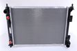 NISSENS Radiator 10400162 Cooling fins material: Aluminium, Core Depth [mm]: 16, Core Length [mm]: 500, Core Width [mm]: 374, Inlet O [mm]: 35, Outlet O [mm]: 35, Radiator type: Brazed cooling fins, Supplementary Article/Info 2: without cap, without expansion tank, Supplementary Article/Supplementary Info: with oil cooler, with gaskets/seals, Water Tank Material (radiator): Plastic Technical Information: Radiator with 5mm system-Advanced technology with higher power effect 2.