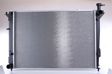 NISSENS Radiator 10400160 Cooling fins material: Aluminium, Core Depth [mm]: 16, Core Length [mm]: 670, Core Width [mm]: 478, Inlet O [mm]: 35, Outlet O [mm]: 35, Radiator type: Brazed cooling fins, Supplementary Article/Info 2: without expansion tank, Supplementary Article/Supplementary Info: without gasket/seal, Water Tank Material (radiator): Plastic 1.