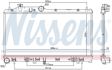 NISSENS Radiator 10400164 Cooling fins material: Aluminium, Core Depth [mm]: 16, Core Length [mm]: 340, Core Width [mm]: 688, Inlet O [mm]: 40, Outlet O [mm]: 40, Radiator type: Brazed cooling fins, Supplementary Article/Info 2: without expansion tank, Supplementary Article/Supplementary Info: with oil cooler, without gasket/seal, Water Tank Material (radiator): Plastic 6.