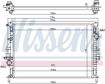 NISSENS Radiator 10400140 Cooling fins material: Aluminium, Core Depth [mm]: 26, Core Length [mm]: 670, Core Width [mm]: 448, Inlet O [mm]: 38,5, Outlet O [mm]: 38,5, Radiator type: Brazed cooling fins, Supplementary Article/Info 2: without cap, without expansion tank, Supplementary Article/Supplementary Info: with gaskets/seals, Water Tank Material (radiator): Plastic 6.