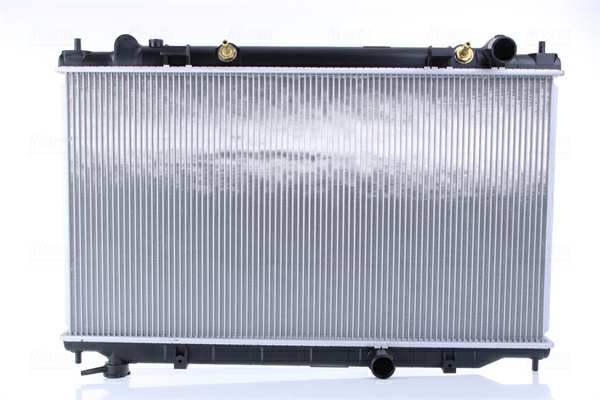 NISSENS Radiator 10400198 Cooling fins material: Aluminium, Core Depth [mm]: 16, Core Length [mm]: 400, Core Width [mm]: 738, Inlet O [mm]: 35, Outlet O [mm]: 35, Radiator type: Brazed cooling fins, Supplementary Article/Info 2: without expansion tank, Supplementary Article/Supplementary Info: with oil cooler, without gasket/seal, Water Tank Material (radiator): Plastic 1.