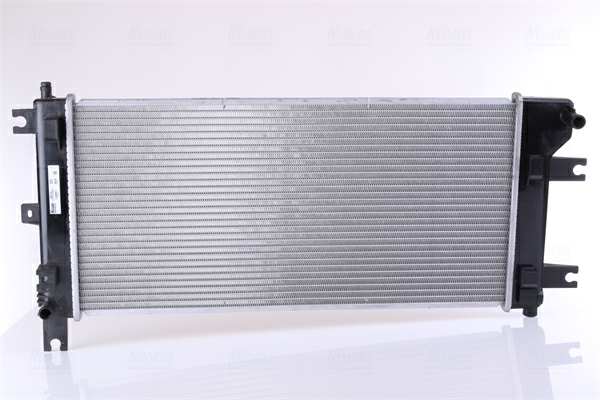 NISSENS Radiator 10400196 Cooling fins material: Aluminium, Core Depth [mm]: 16, Core Length [mm]: 635, Core Width [mm]: 298, Inlet O [mm]: 19,6, Outlet O [mm]: 19,6, Radiator type: Brazed cooling fins, Supplementary Article/Info 2: without expansion tank, Supplementary Article/Supplementary Info: without gasket/seal, Water Tank Material (radiator): Plastic 1.