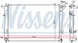 NISSENS Radiator 10400160 Cooling fins material: Aluminium, Core Depth [mm]: 16, Core Length [mm]: 670, Core Width [mm]: 478, Inlet O [mm]: 35, Outlet O [mm]: 35, Radiator type: Brazed cooling fins, Supplementary Article/Info 2: without expansion tank, Supplementary Article/Supplementary Info: without gasket/seal, Water Tank Material (radiator): Plastic 5.