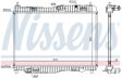 NISSENS Radiator 10400135 Cooling fins material: Aluminium, Core Depth [mm]: 16, Core Length [mm]: 350, Core Width [mm]: 537, Inlet O [mm]: 28, Outlet O [mm]: 28, Radiator type: Brazed cooling fins, Supplementary Article/Info 2: without expansion tank, Supplementary Article/Supplementary Info: without gasket/seal, Water Tank Material (radiator): Plastic Technical Information: Radiator with 5mm system-Advanced technology with higher power effect 6.