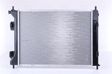 NISSENS Radiator 10400161 Cooling fins material: Aluminium, Core Depth [mm]: 16, Core Length [mm]: 500, Core Width [mm]: 374, Inlet O [mm]: 35, Outlet O [mm]: 35, Radiator type: Brazed cooling fins, Supplementary Article/Info 2: without cap, without expansion tank, Supplementary Article/Supplementary Info: with gaskets/seals, Water Tank Material (radiator): Plastic Technical Information: Radiator with 5mm system-Advanced technology with higher power effect 3.