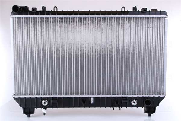 NISSENS Radiator 10400211 Cooling fins material: Aluminium, Core Depth [mm]: 16, Core Length [mm]: 385, Core Width [mm]: 755, Radiator type: Brazed cooling fins, Supplementary Article/Supplementary Info: with oil cooler, Water Tank Material (radiator): Plastic 1.