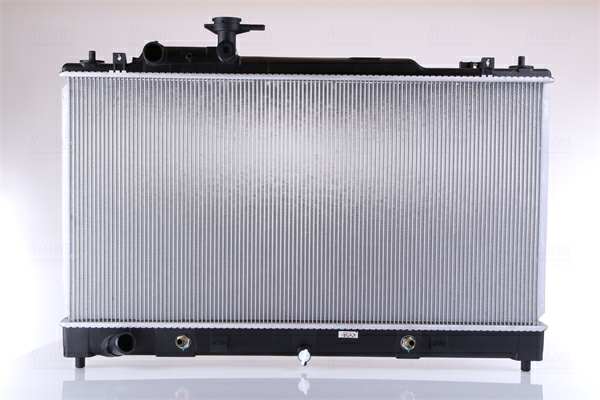 NISSENS Radiator 10400189 Core Length [mm]: 375, Core Width [mm]: 728, Core Depth [mm]: 16, Version: built-in oil cooler, Cooling fins material: Aluminium, Water Tank Material (radiator): Plastic, Radiator type: Brazed cooling fins Technical Information: Radiator with 5mm system-Advanced technology with higher power effect 1.