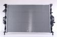 NISSENS Radiator 10400215 Cooling fins material: Aluminium, Core Depth [mm]: 26, Core Length [mm]: 670, Core Width [mm]: 449, Inlet O [mm]: 38,5, Outlet O [mm]: 38,5, Radiator type: Brazed cooling fins, Supplementary Article/Info 2: without cap, without expansion tank, Supplementary Article/Supplementary Info: with gaskets/seals, Water Tank Material (radiator): Plastic Technical Information: Radiator with 5mm system-Advanced technology with higher power effect 3.