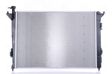 NISSENS Radiator 10400150 Cooling fins material: Aluminium, Core Depth [mm]: 16, Core Length [mm]: 670, Core Width [mm]: 470, Inlet O [mm]: 34,8, Outlet O [mm]: 34,8, Radiator type: Brazed cooling fins, Supplementary Article/Info 2: without expansion tank, Supplementary Article/Supplementary Info: with oil cooler, without gasket/seal, Water Tank Material (radiator): Plastic 3.
