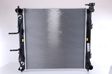 NISSENS Radiator 10400158 Cooling fins material: Aluminium, Core Depth [mm]: 26, Core Length [mm]: 480, Core Width [mm]: 465, Inlet O [mm]: 36, Outlet O [mm]: 35, Radiator type: Brazed cooling fins, Water Tank Material (radiator): Plastic 1.