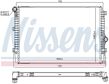 NISSENS Radiator 10513992 Cooling fins material: Aluminium, Core Depth [mm]: 32, Core Length [mm]: 650, Core Width [mm]: 449, Inlet O [mm]: 32,5, Outlet O [mm]: 32,5, Radiator type: Brazed cooling fins, Supplementary Article/Info 2: without cap, without expansion tank, Supplementary Article/Supplementary Info: with gaskets/seals, Water Tank Material (radiator): Plastic Technical Information: Radiator with 5mm system-Advanced technology with higher power effect 6.