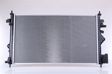 NISSENS Radiator 10515154 Cooling fins material: Aluminium, Core Depth [mm]: 26, Core Length [mm]: 680, Core Width [mm]: 397, Inlet O [mm]: 34, Outlet O [mm]: 38,5, Radiator type: Brazed cooling fins, Supplementary Article/Info 2: without expansion tank, Supplementary Article/Supplementary Info: without gasket/seal, Water Tank Material (radiator): Plastic Technical Information: Radiator with 5mm system-Advanced technology with higher power effect 3.