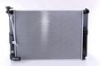 NISSENS Radiator 10657090 Cooling fins material: Aluminium, Core Depth [mm]: 26, Core Length [mm]: 650, Core Width [mm]: 481, Inlet O [mm]: 39, Outlet O [mm]: 34, Radiator type: Brazed cooling fins, Supplementary Article/Info 2: without expansion tank, Supplementary Article/Supplementary Info: with oil cooler, without gasket/seal, Water Tank Material (radiator): Plastic Technical Information: Radiator with 5mm system-Advanced technology with higher power effect 1.