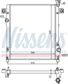 NISSENS Radiator 10657059 Cooling fins material: Aluminium, Core Depth [mm]: 26, Core Length [mm]: 505, Core Width [mm]: 608, Inlet O [mm]: 39, Outlet O [mm]: 45, Radiator type: Brazed cooling fins, Supplementary Article/Info 2: without expansion tank, Supplementary Article/Supplementary Info: with gaskets/seals, Water Tank Material (radiator): Plastic 5.