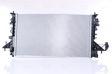 NISSENS Radiator 10515158 Cooling fins material: Aluminium, Core Depth [mm]: 16, Core Length [mm]: 680, Core Width [mm]: 388, Inlet O [mm]: 38,5, Outlet O [mm]: 38,5, Radiator type: Brazed cooling fins, Supplementary Article/Info 2: without expansion tank, Supplementary Article/Supplementary Info: without gasket/seal, Water Tank Material (radiator): Plastic 2.