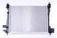 NISSENS Radiator 10515156 Cooling fins material: Aluminium, Core Depth [mm]: 16, Core Length [mm]: 520, Core Width [mm]: 368, Inlet O [mm]: 34, Outlet O [mm]: 34, Radiator type: Brazed cooling fins, Supplementary Article/Info 2: without cap, without expansion tank, Supplementary Article/Supplementary Info: with gaskets/seals, Water Tank Material (radiator): Plastic 2.