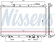 NISSENS Radiator 10657323 Transmission Type: Automatic Transmission, Core Depth [mm]: 16, Core Length [mm]: 713, Vehicle Equipment: for vehicles with air conditioning, for vehicles without air conditioning, Core Width [mm]: 452 5.